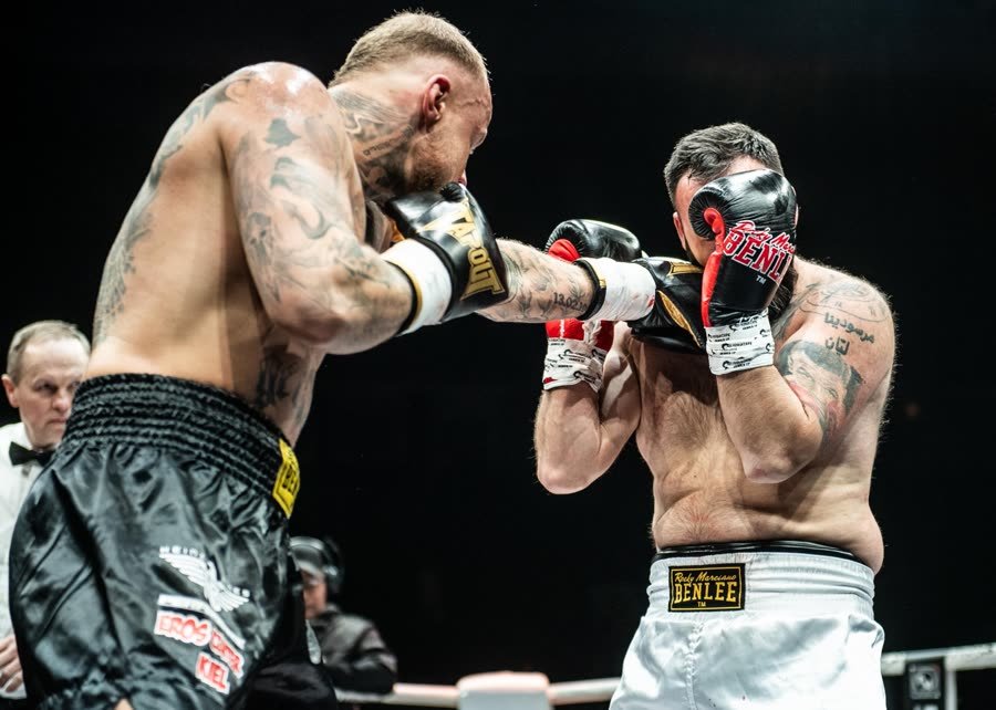 Hannes Brune im Boxring während eines Kampfes